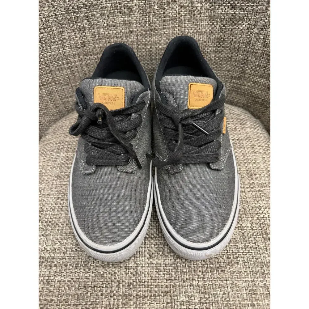 Vans Atwood Deluxe Gray Canvas Low Top Sneakers Men’s Size 9